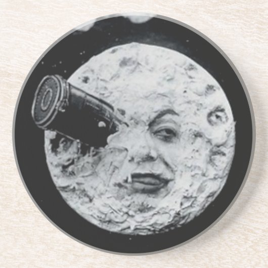 Een reis naar de maan zandsteen onderzetter (Voorkant)