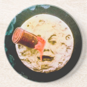 Een reis naar de maan zandsteen onderzetter