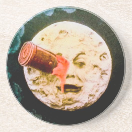 Een reis naar de maan zandsteen onderzetter (Voorkant)