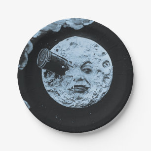 Een reis naar de Moon Le Voyage Blue Moon Papieren Bordje