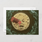 een reis naar het Briefkaart Moon Silent Movie (Voorkant / Achterkant)