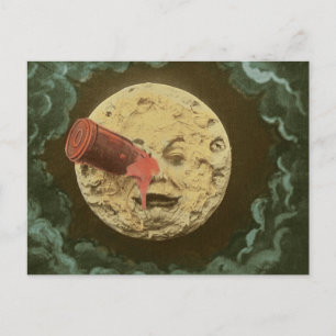  een reis naar het Briefkaart Moon Silent Movie