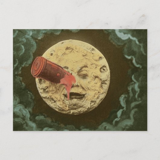 een reis naar het Briefkaart Moon Silent Movie (Voorkant)