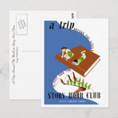 Een reis om de wereld tijdens het verhaal briefkaart (Voorkant / Achterkant)