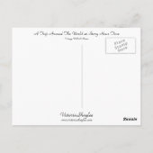 Een reis om de wereld tijdens het verhaal briefkaart (Achterkant)