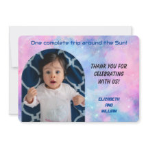 Een reis rond de zon Foto Dank u kaart