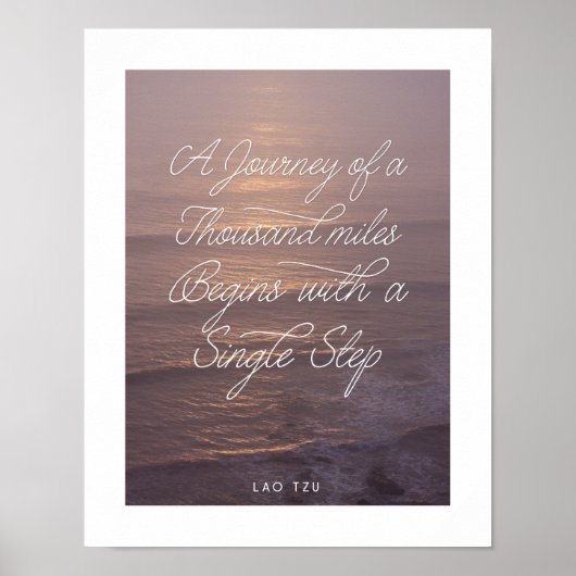 Een reis van 1000 km Lao Tzu Poster (Voorkant)