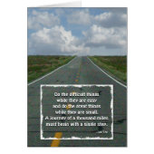 Een reis van 1000 km... (Laotse) (Voorkant)