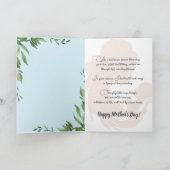 Een reis van dankbaarheid Geboorte Moederdag Feestdagen Kaart (Binnen)