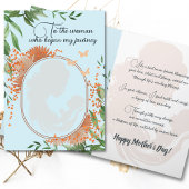 Een reis van dankbaarheid Geboorte Moederdag Feestdagen Kaart