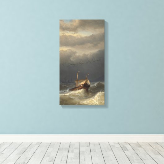 Een reis van doel en prestatie canvas afdruk (Insitu (Houten vloer))