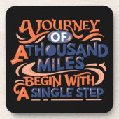 Een reis van duizend kilometer bier onderzetter (Voorkant)