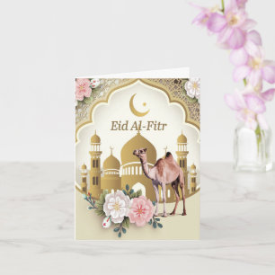 Een reis van geloof met kamelen Eid Mubarak Kaart