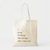 "Een reis..." Zen Proverb. Tote Bag (Voorkant)