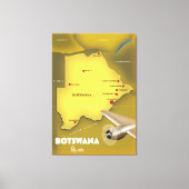 Een  reisposter in Botswana. Canvas Afdruk (Voorkant)