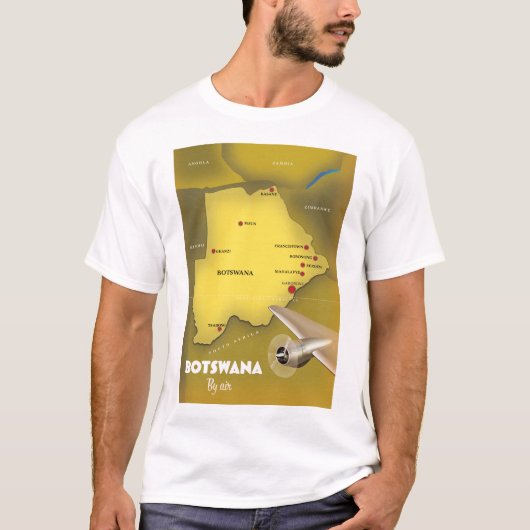 Een reisposter in Botswana. T-shirt (Voorkant)