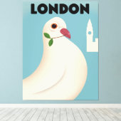 Een  reisposter uit Londen. Canvas Afdruk (Insitu (Houten vloer))