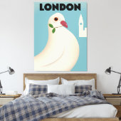 Een  reisposter uit Londen. Canvas Afdruk (Insitu (Slaapkamer))