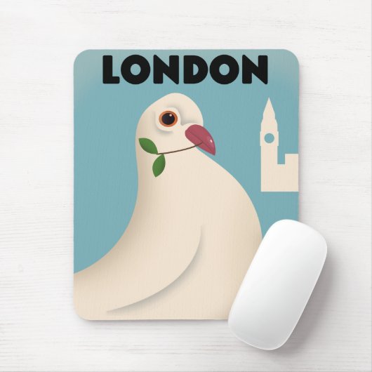 Een  reisposter uit Londen. Muismat (Met muis)