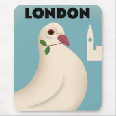 Een  reisposter uit Londen. Muismat (Voorkant)