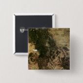 Een relatief duidelijke dag vierkante button 5,1 cm (Voorkant /achterkant)