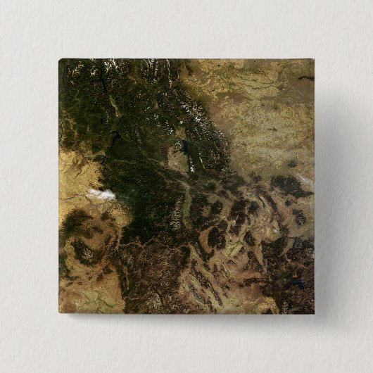 Een relatief duidelijke dag vierkante button 5,1 cm (Voorkant)