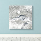 Een relatief zeldzame ijsdeken canvas afdruk (Insitu (Houten vloer))