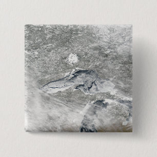 Een relatief zeldzame ijsdeken vierkante button 5,1 cm