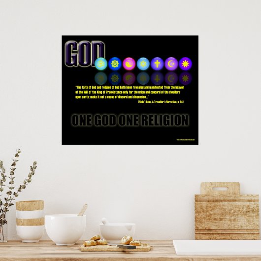 Eén religie poster (Keuken)