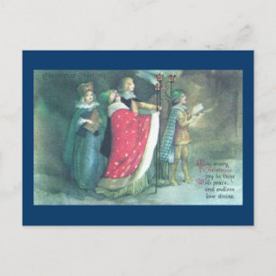 Een Renaissance processie Vintage Kerstmis Feestdagenkaart