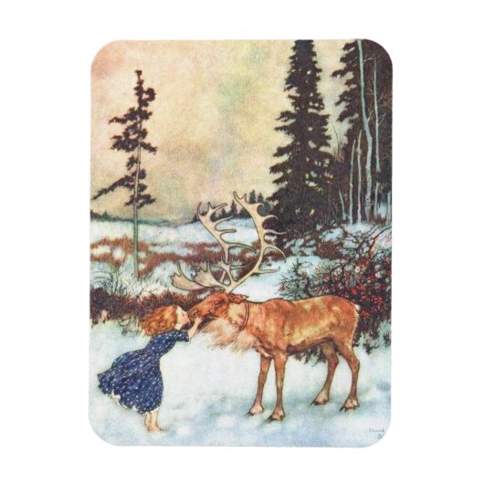 Een rendier zoenen magneet (Verticaal)