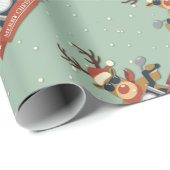 Een rendierzonnebril op motorfiets cadeaupapier (Rol Hoek)