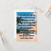 Een representatief Wenskaart voor gebedsvlakte Kaart (Voorkant / Achterkant in situ)