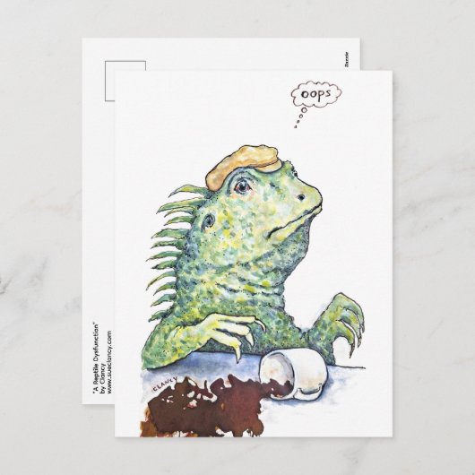 Een reptieldisfunctie feestdagenkaart (Voorkant / Achterkant)