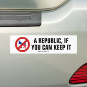 Een republiek als je het kunt houden. bumpersticker (Op auto)