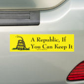 Een Republiek als u het Bumpersticker kunt houden (Op auto)