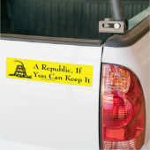 Een Republiek als u het Bumpersticker kunt houden (Op Truck)