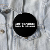 EEN REPUBLIEK. BESCHERM DE AARDE. RONDE BUTTON 4,0 CM (In situ)