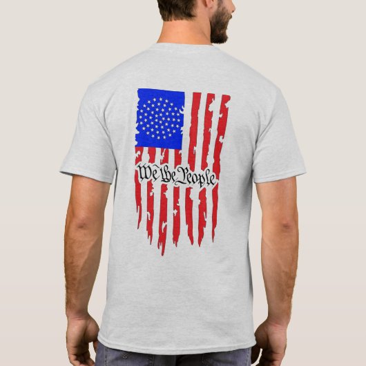 Een republiek onder God in kleur T-shirt (Achterkant)
