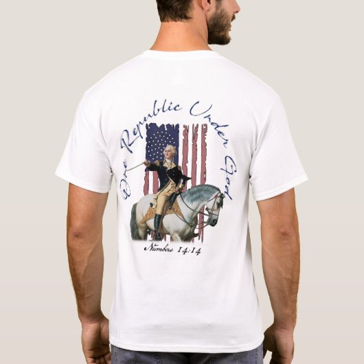 Een republiek onder God Washington nummer 14 T-shirt (Achterkant)