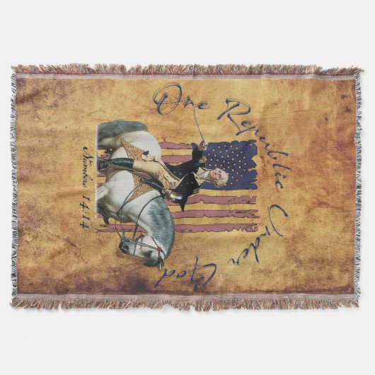 Een Republiek onder God Washington Nummers14 Gooi Deken (Voorkant)