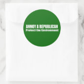Een Republikein irriteren Red het milieu Ronde Sticker (Tas)