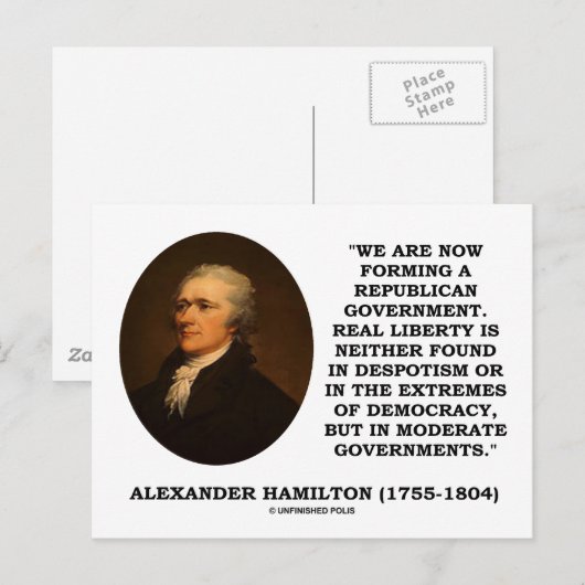 Een republikeinse regering, echte vrijheid briefkaart (Voorkant / Achterkant)