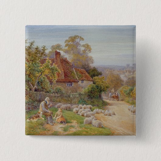 Een Rest onderweg Vierkante Button 5,1 Cm (Voorkant)