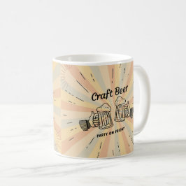 Een Retro Carft beer Koffiemok