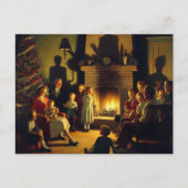 Een retro familie kerst horror briefkaart (Voorkant)