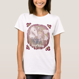 Een retro fee- en eenhoorn T-shirt