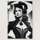 Een retro in cyberpunk legpuzzel (Verticaal)