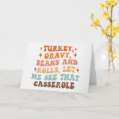 Een Retro Kerstmaal Kaart (Gele Bloem)