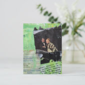 Een Retro Koppel Mixed Media Collage Briefkaart (Staand voorkant)